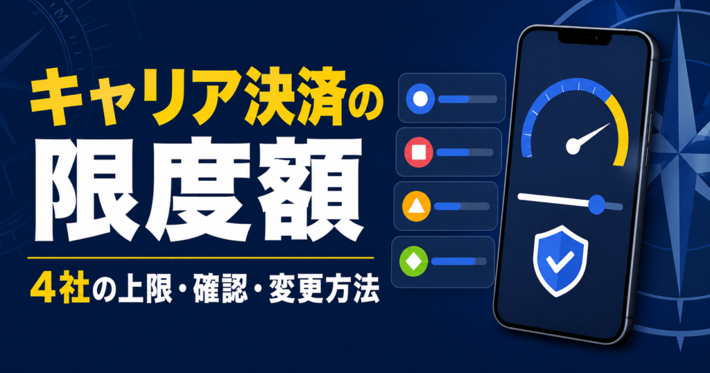 キャリア決済4社の年齢別限度額と確認・変更方法