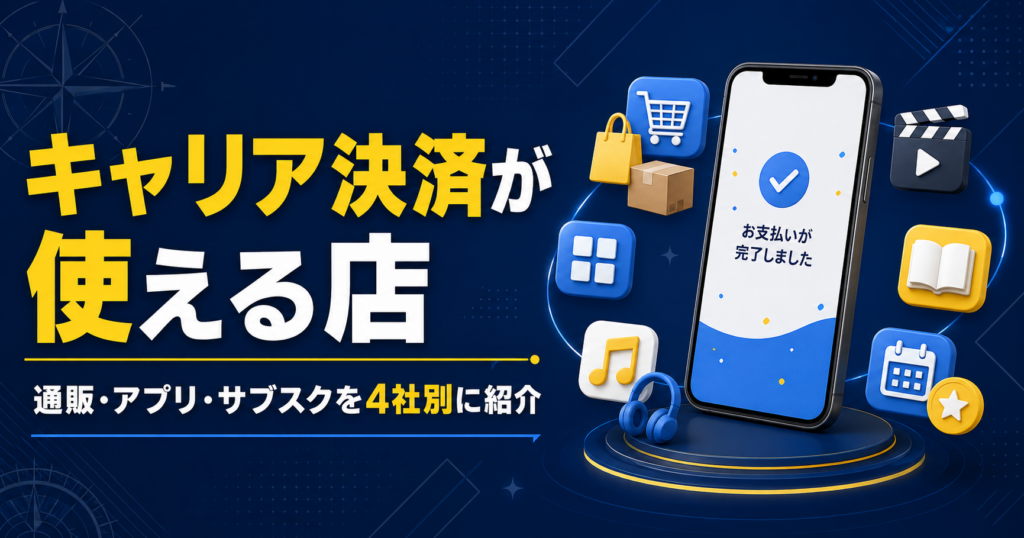 キャリア決済が使える店・通販・アプリ・サブスク一覧