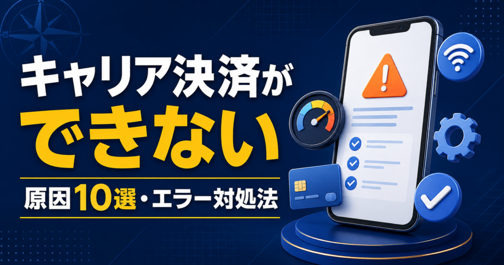 キャリア決済ができない原因とエラー対処法