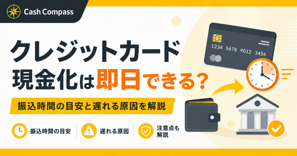 クレジットカード現金化の即日対応と振込時間の注意点を解説する